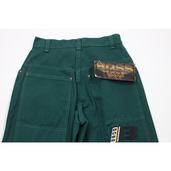 Deadstock Vintage 90s Boss Mens 29x34 Baggy Fit Skateboard Denim Jeans Green USA - Picture 10 of 15